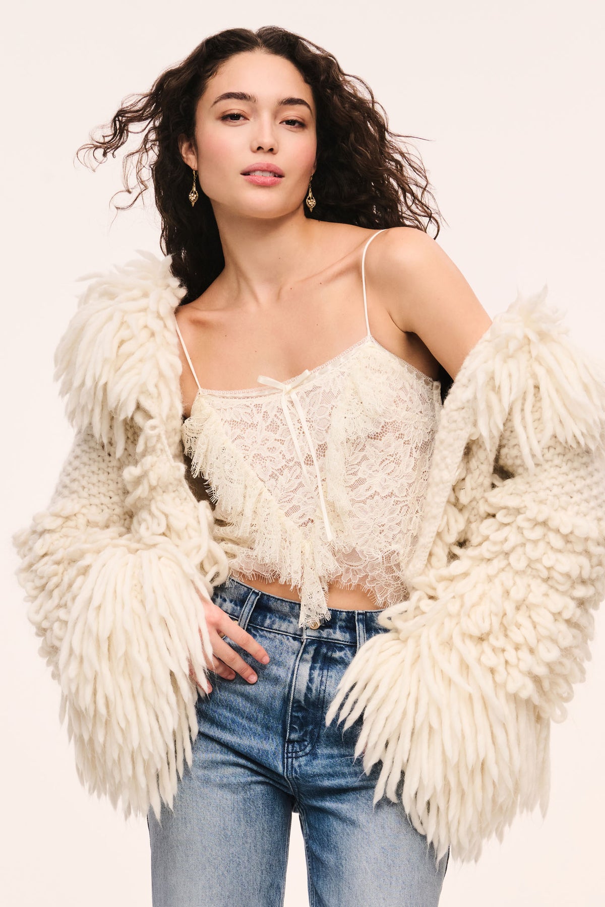 Auraveyn Lace Ruffle Cami