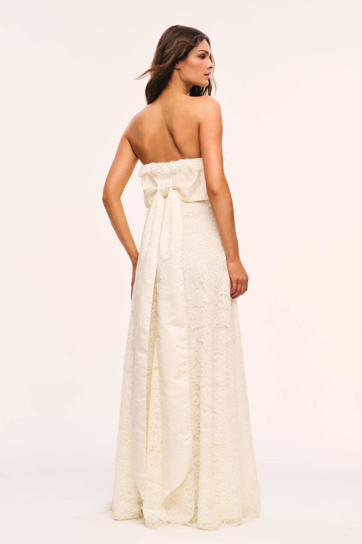 Jasmine Strapless Lace Maxi Dress