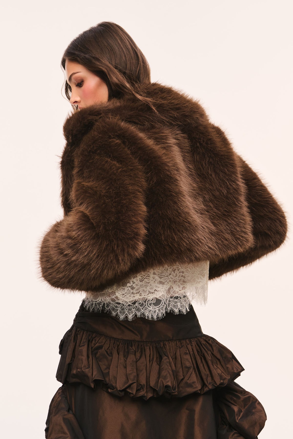 Stroma Cropped Faux Fur Jacket