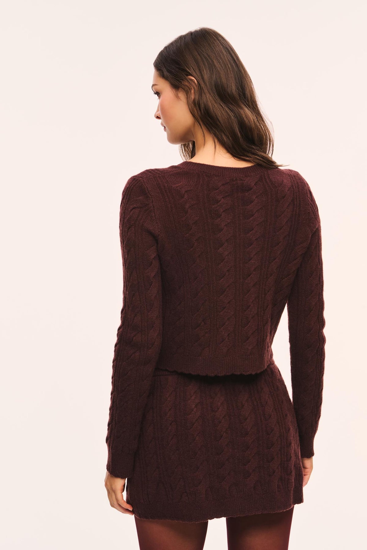 Berritt Cable Knit Mini Skirt