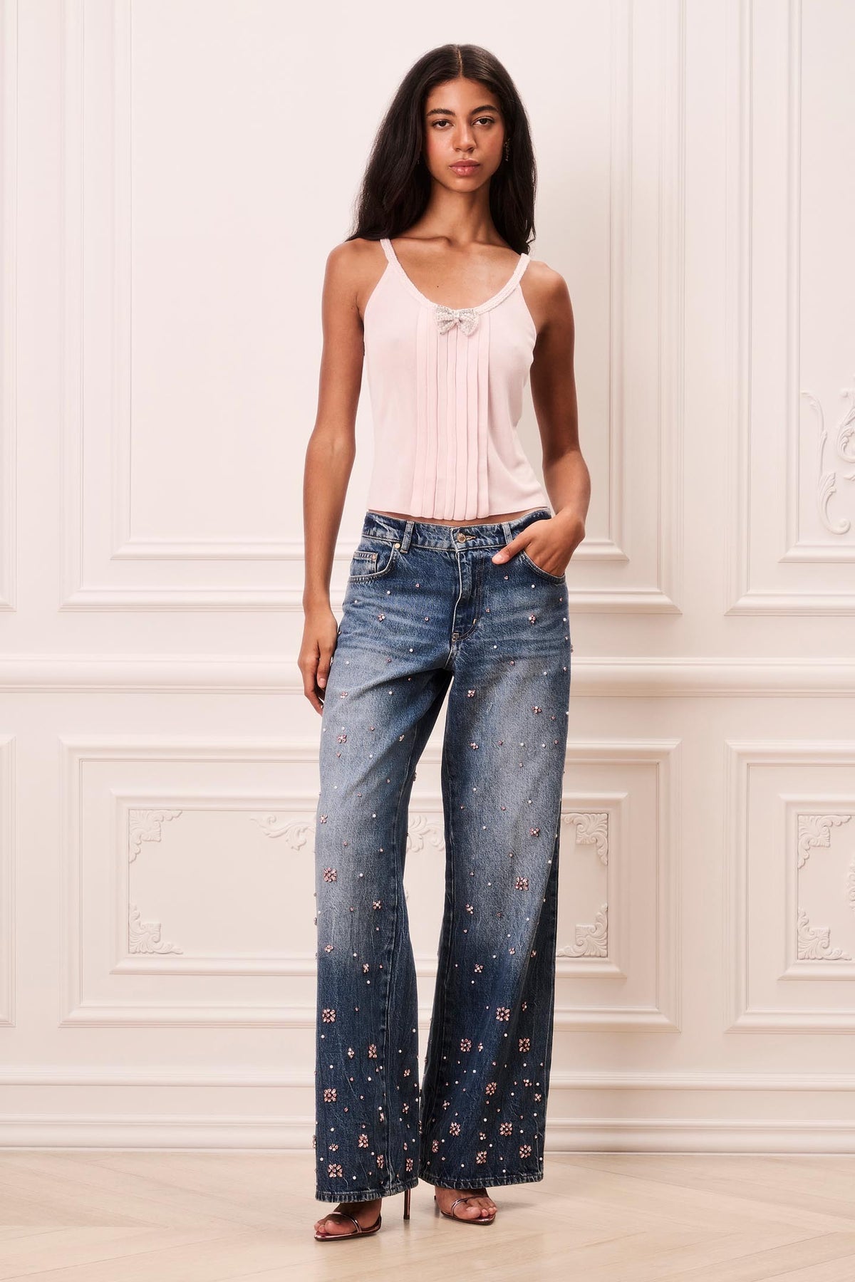 Roxelle Pleated Knit Tank