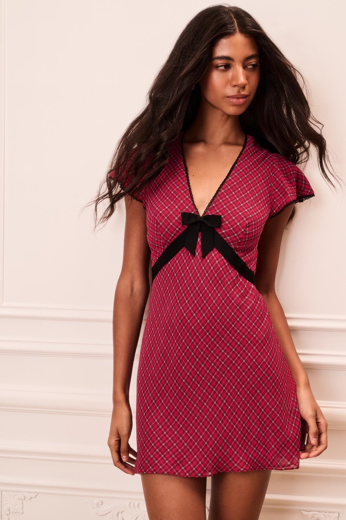 Klielle Tartan Mini Dress