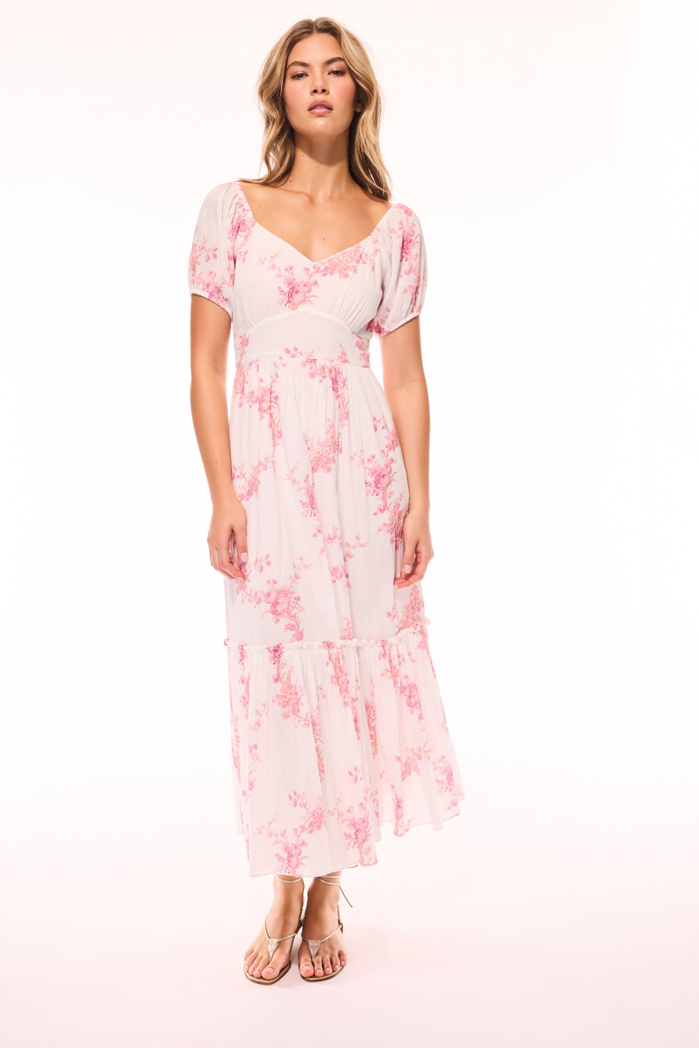 Angie Upcycled Cotton Midi Dress Passion Pink / 6 Angie Upcycled Cotton Midi Dress Passion Pink / 6