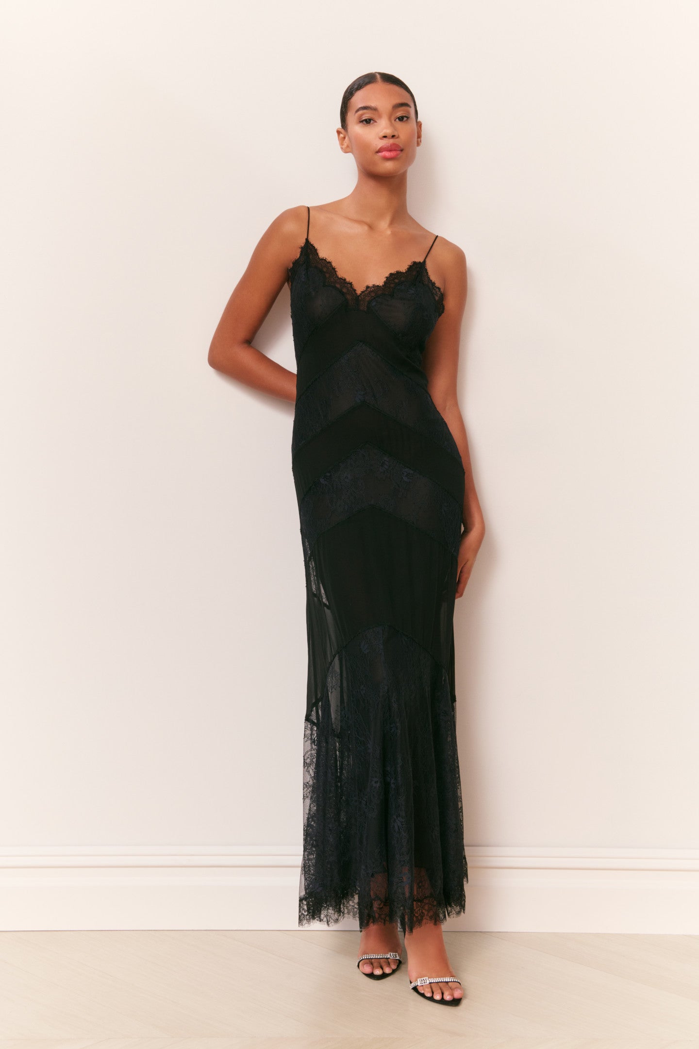 Astra Silk Lace Maxi Dress