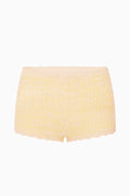 Yellow shorts on a white background