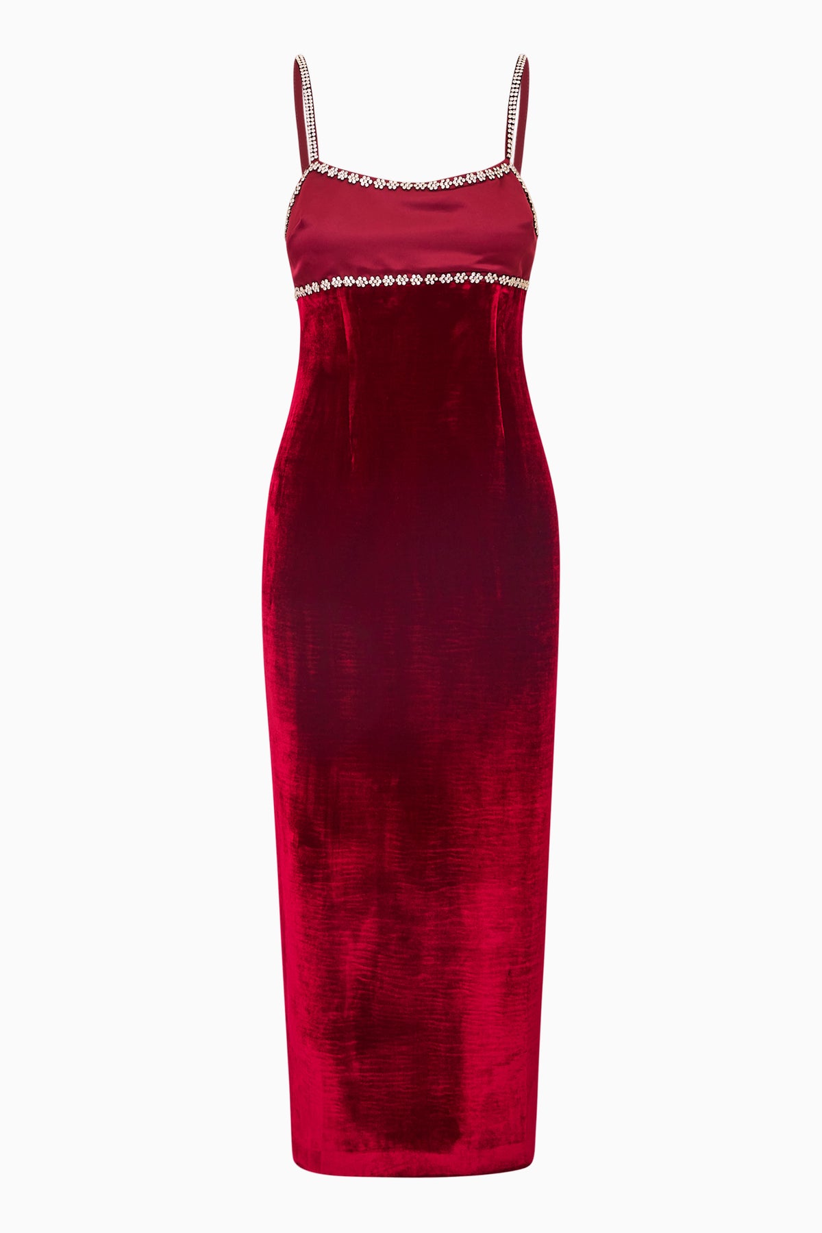 Audraline Embellished Velvet Midi Dress