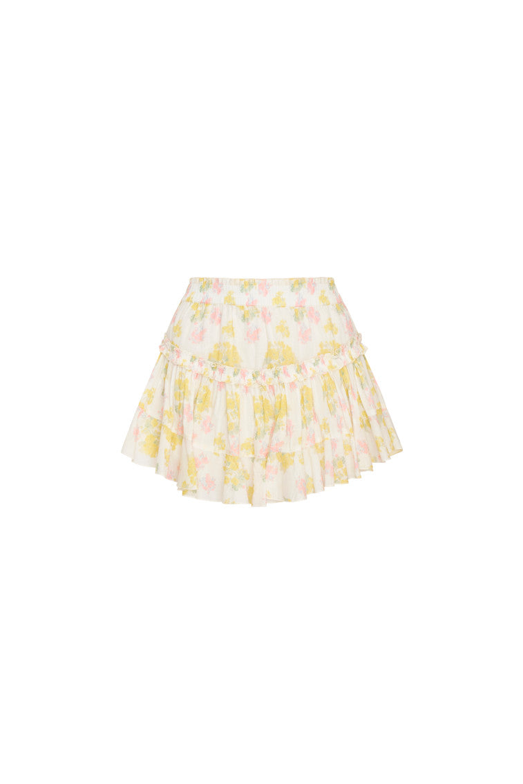 Bardon Mixed Print Cotton Skirt