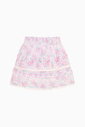 Floral patterned skirt on a white background