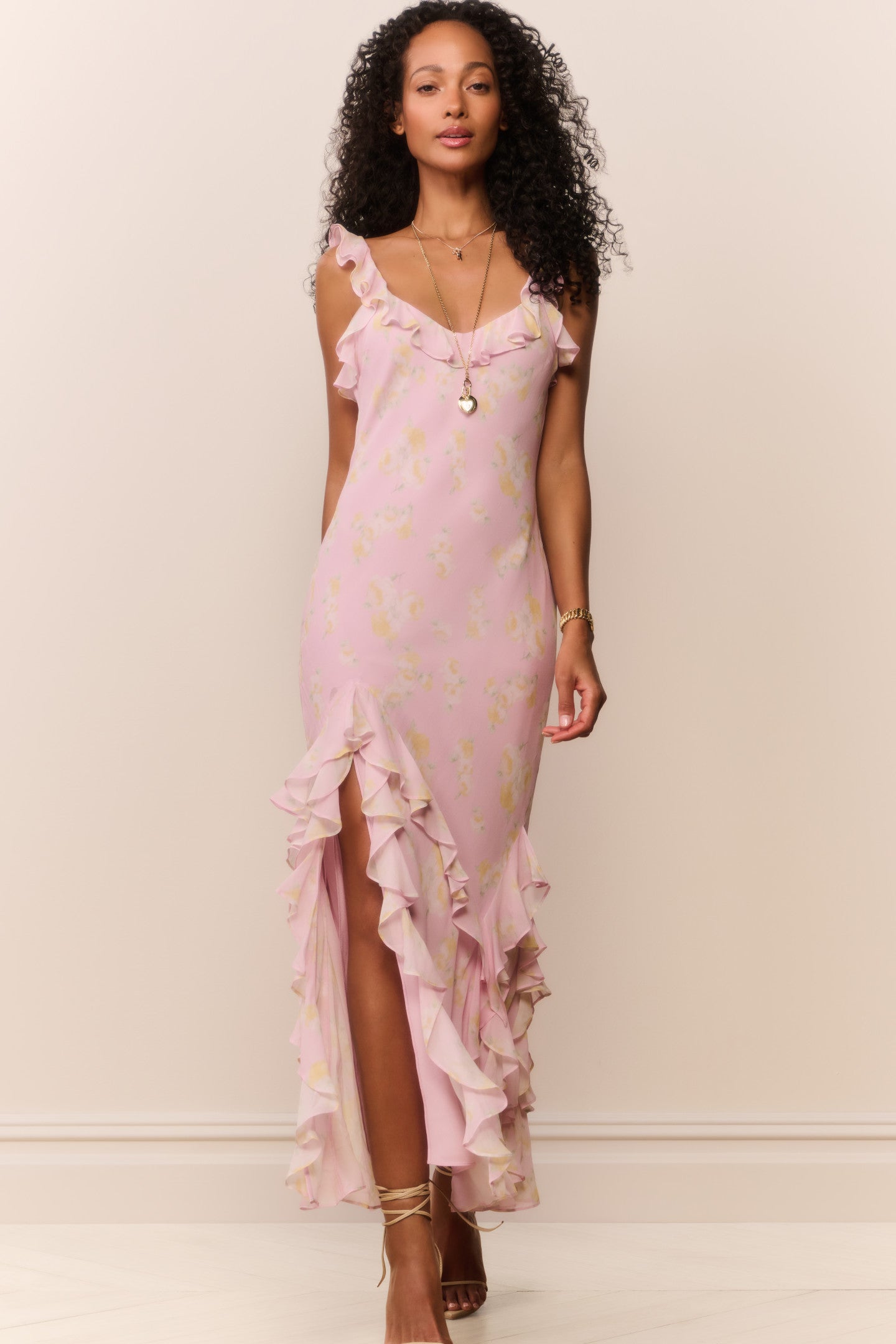 Roseline Floral Chiffon Maxi Dress Roseline Floral Chiffon Maxi Dress