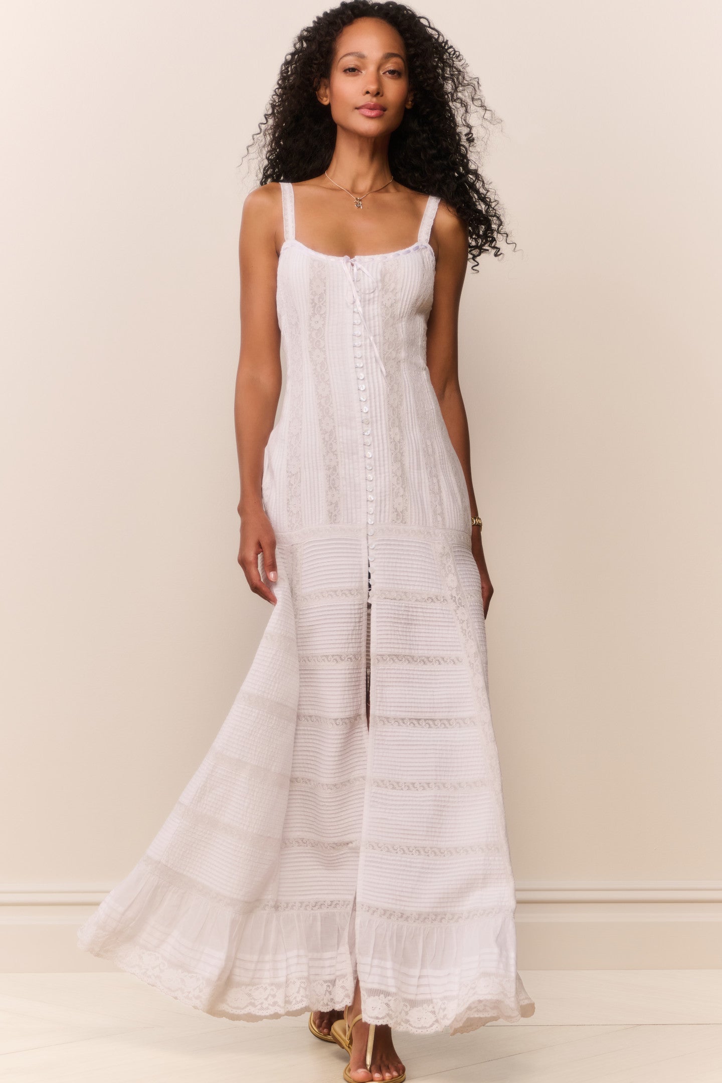 Calyx Cotton Victorian Maxi Dress Calyx Cotton Victorian Maxi Dress