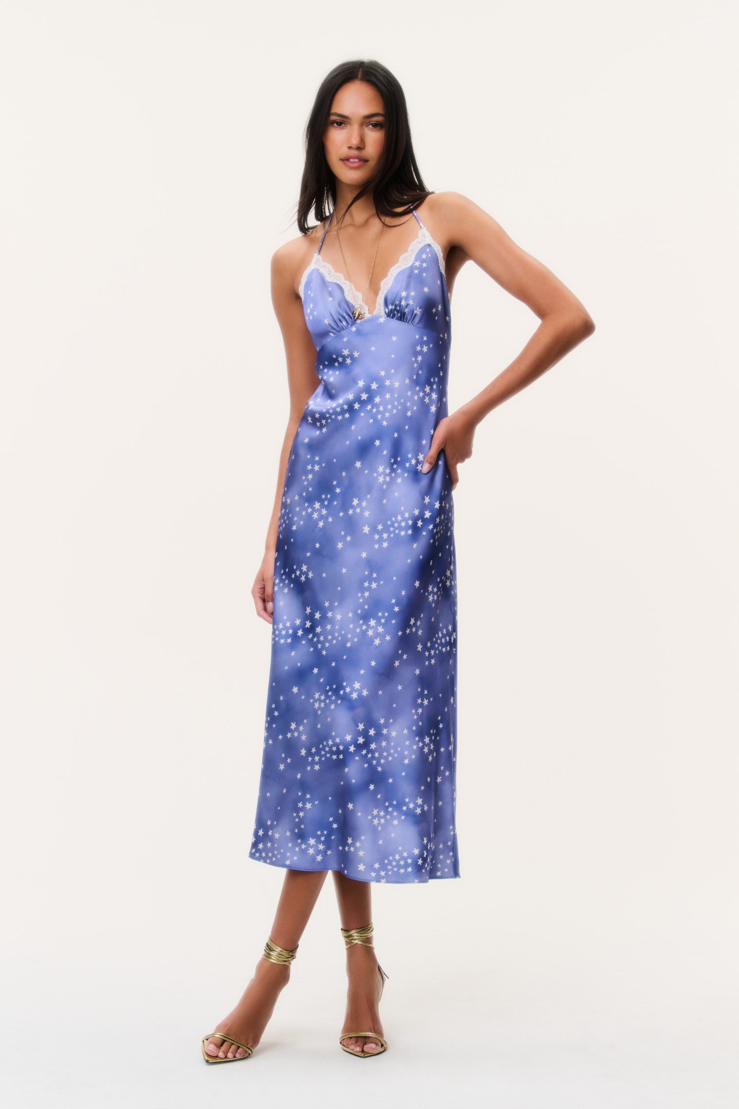 LoveShackFancy Evania Dress in Blue - size XXS