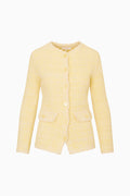 Yellow tweed blazer on a white background