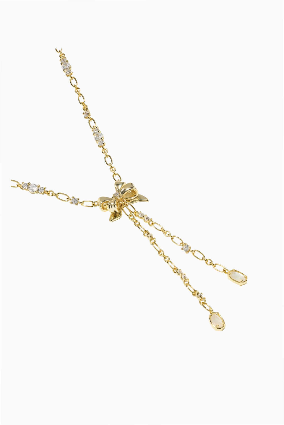 Kendra Scott x LoveShackFancy Crystal Bow Lariat Necklace