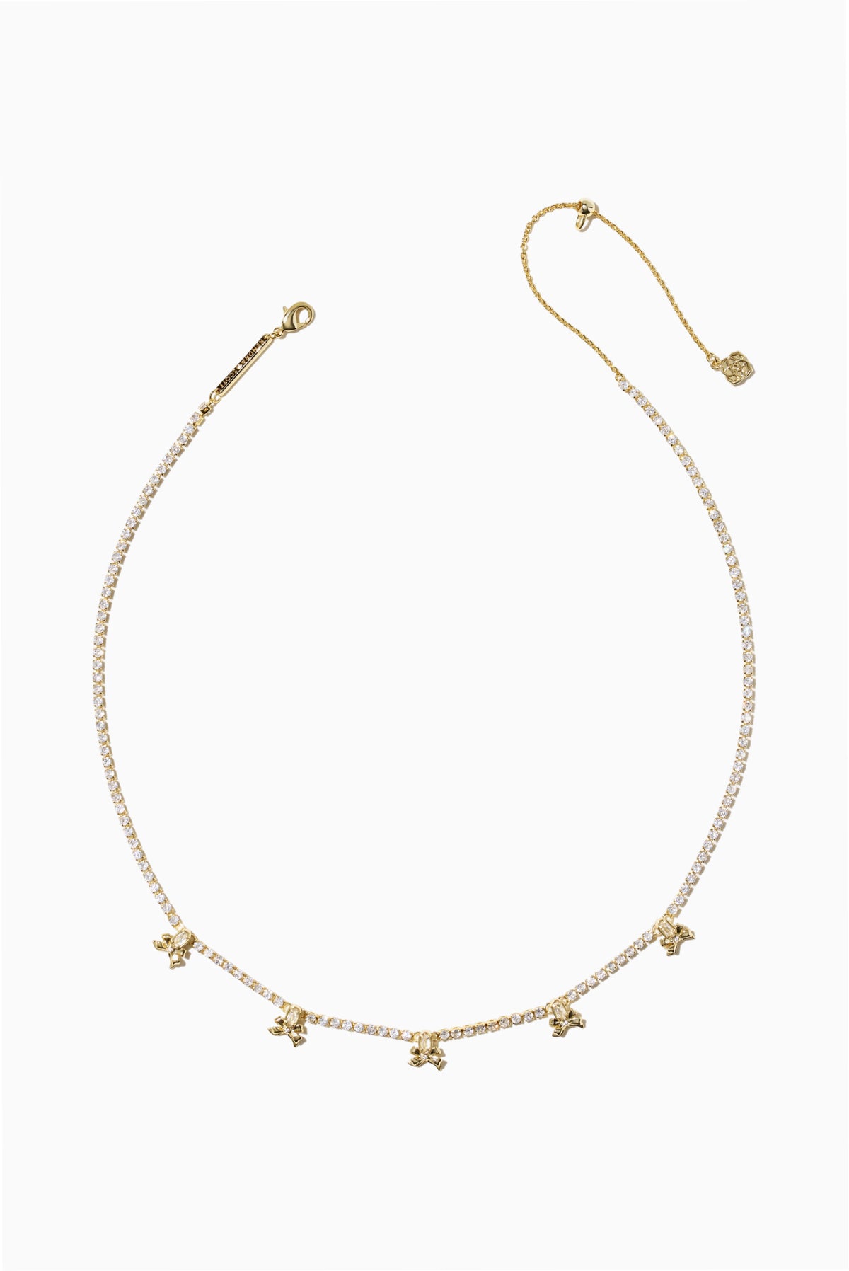 Kendra Scott x LoveShackFancy Crystal Bow Tennis Necklace