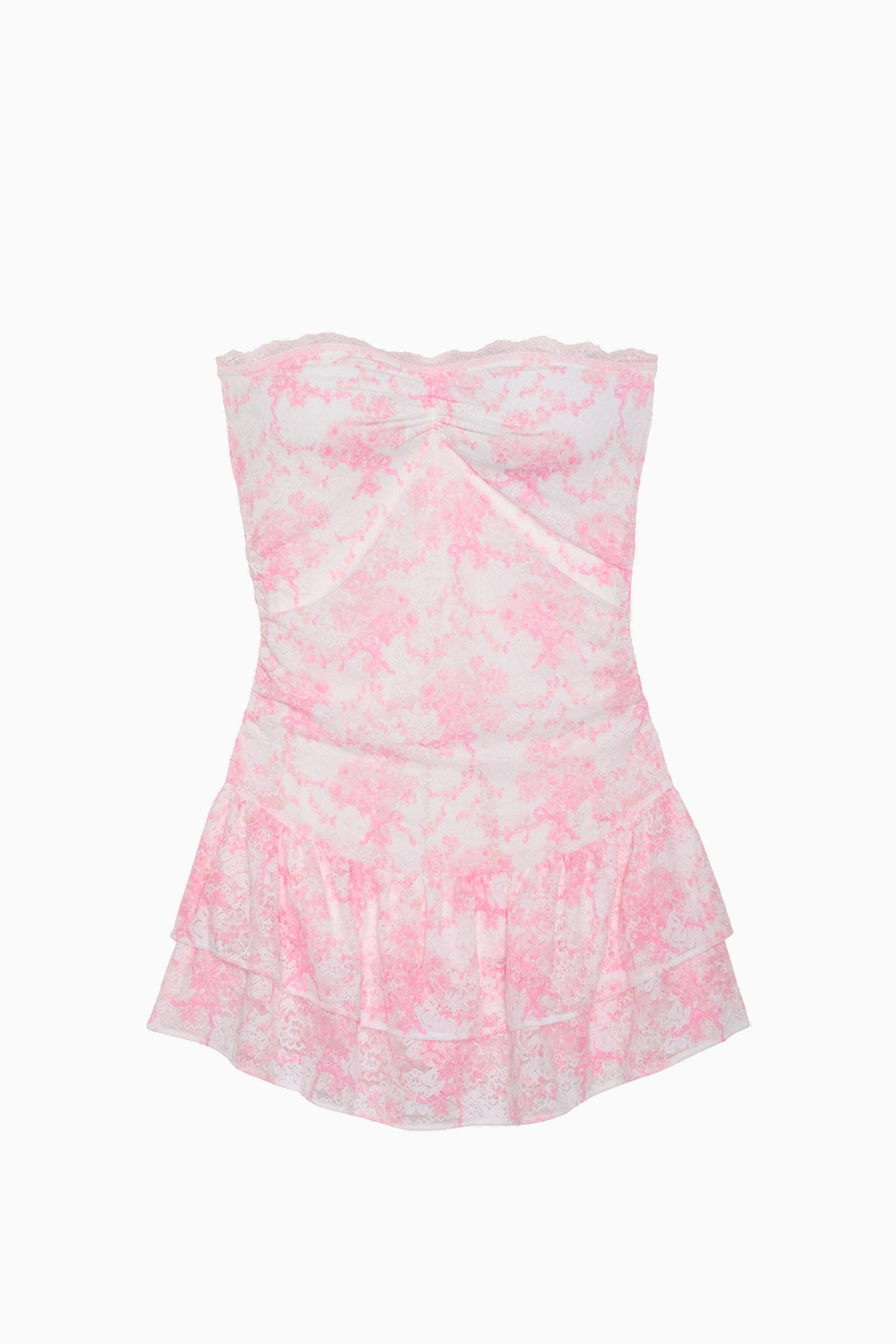 chinese dress ladies Pink x Loveshackfancy Strapless Lace Mini Dress Everblooming Pink / XL