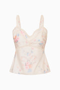 Floral-patterned camisole on a white background