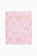 Product packaging with 'LOVE SHACK FANCY' branding on a pink and white patterned background