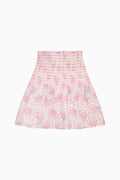Floral patterned skirt on a white background