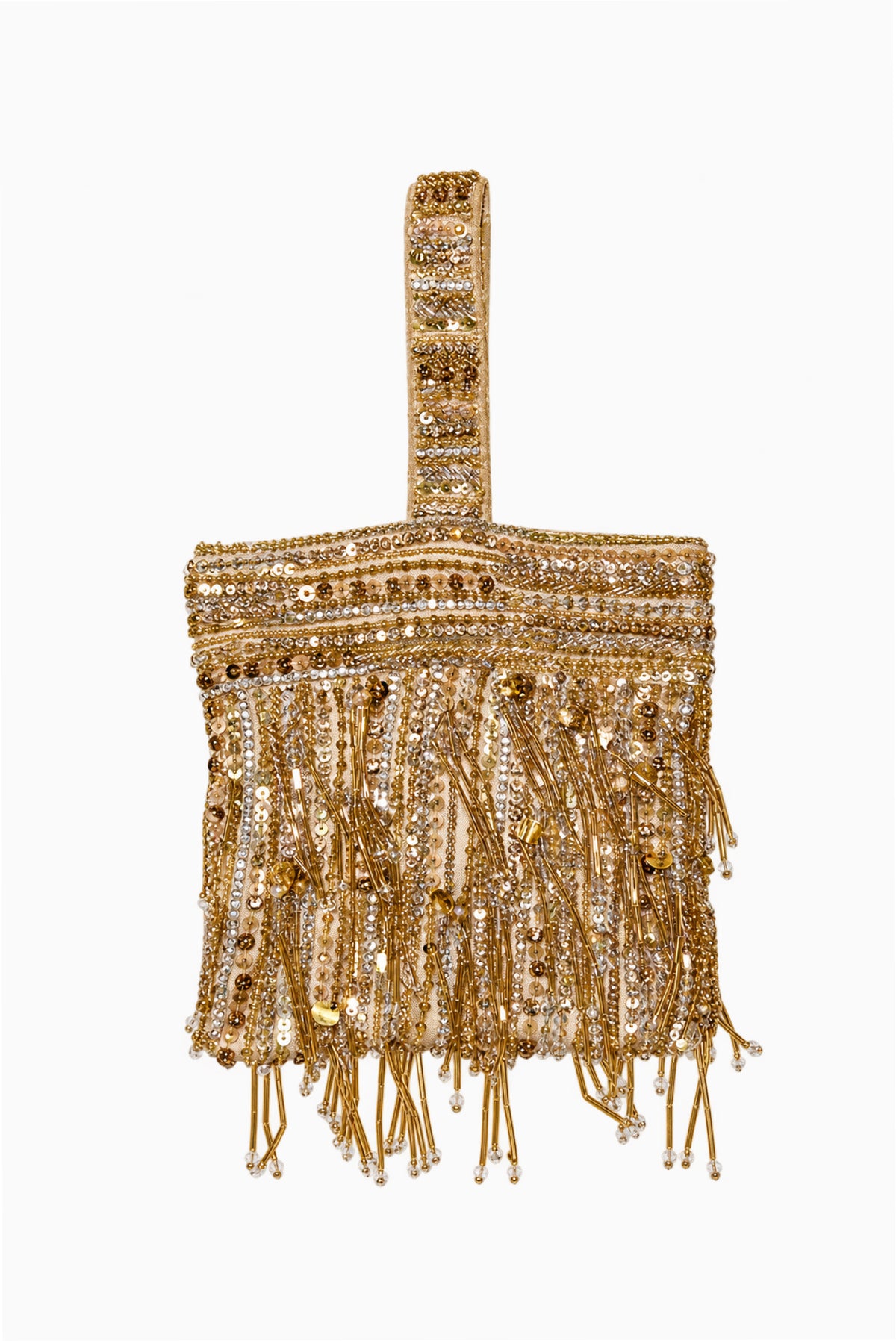 Darlette Beaded Fringe Evening Bag
