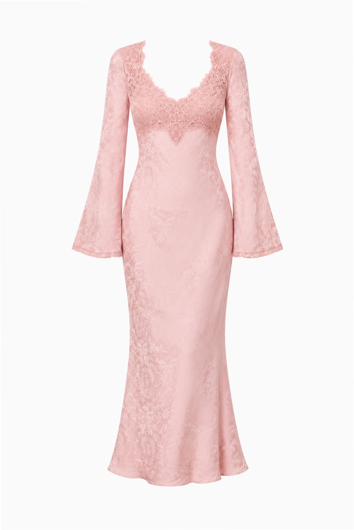 Jhene Jacquard Satin Midi Dress
