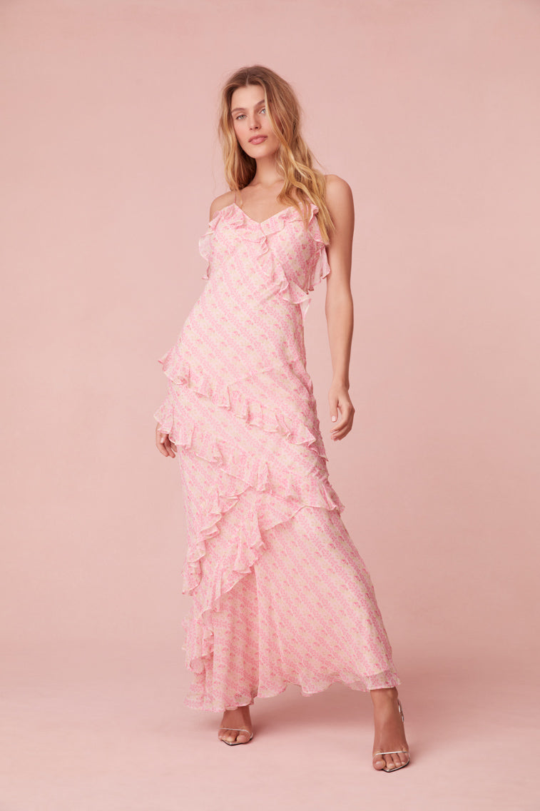 Rialto Silk Floral Maxi Dress