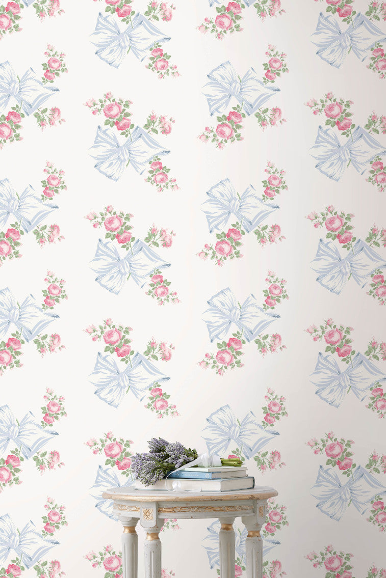 Rosa Beaux Pastel Blue Peel + Stick Wallpaper