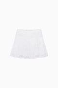 White skirt on a white background