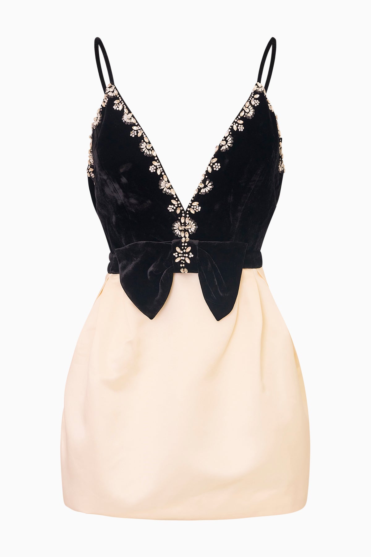 Sorrelia Velvet and Satin Mini Dress