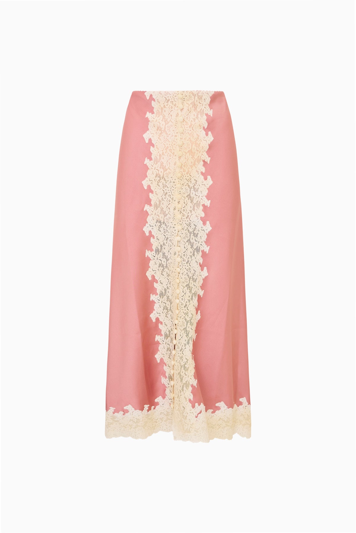 Tirelle Satin and Lace Maxi Skirt