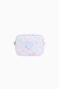 Small pouch with floral design on a white background