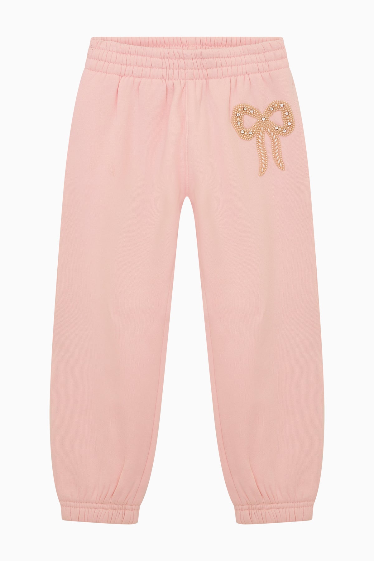 Little Girls Embellished Bow Violin Sweatpants