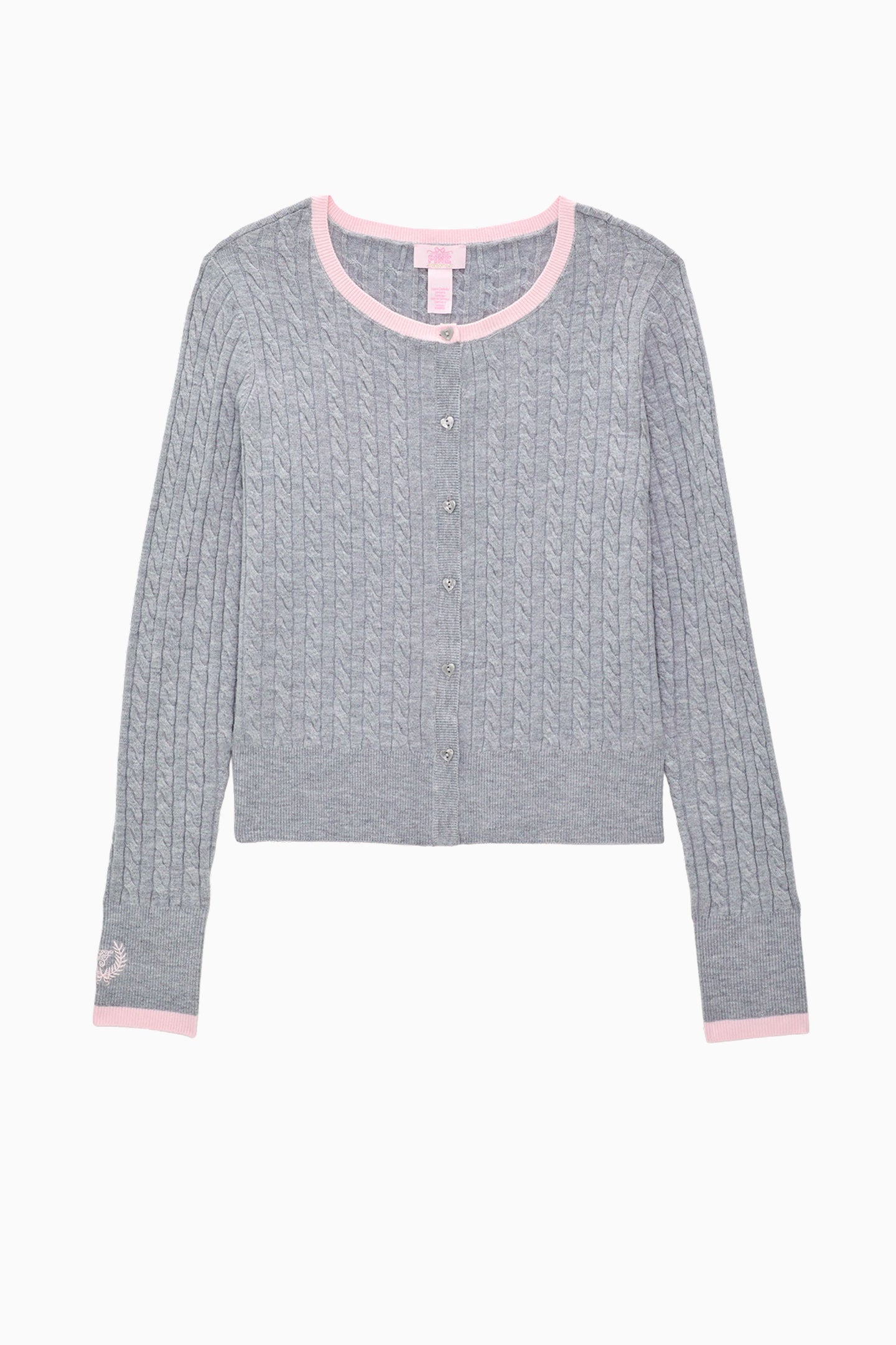 PINK x LoveShackFancy Long Sleeve Knit Cardigan