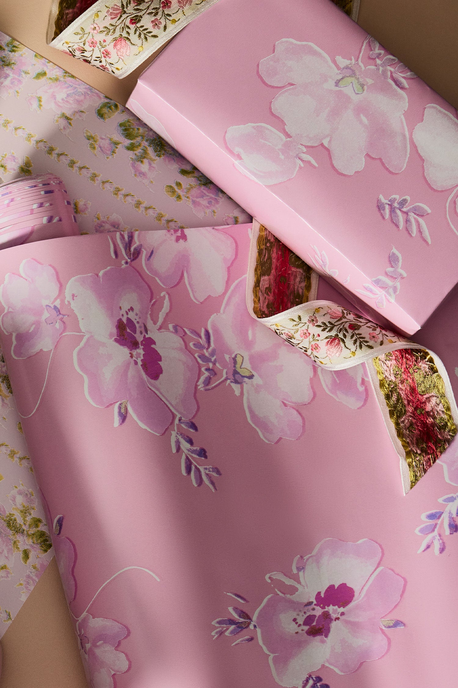 Canary Island Floral Wrapping Paper - Home Decor