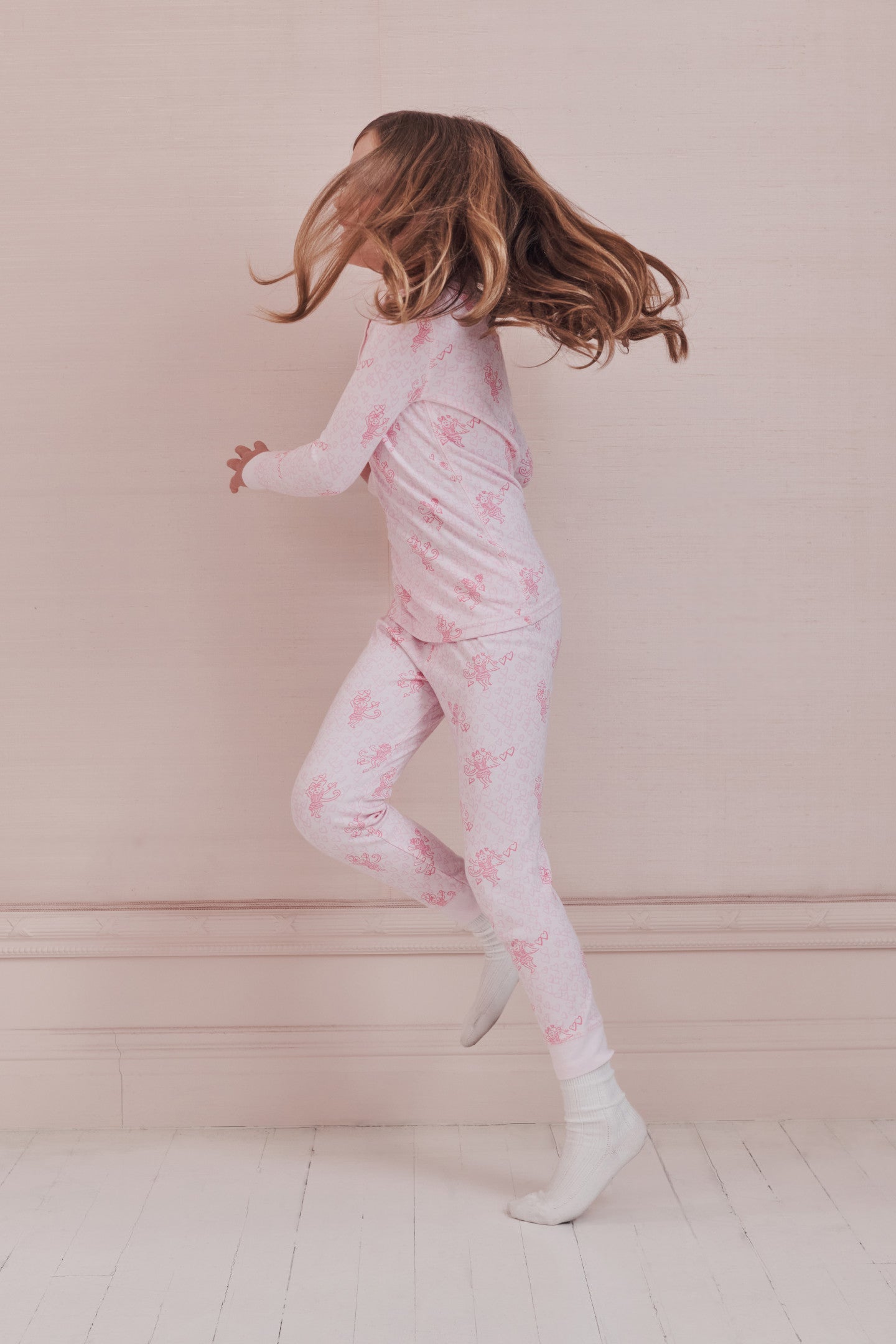 LoveShackFancy x Roller Rabbit Kids Hearts Juniper Pajama