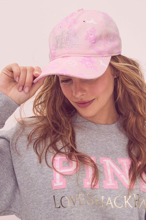 PINK x LoveShackFancy Beaux Icons Baseball Hat