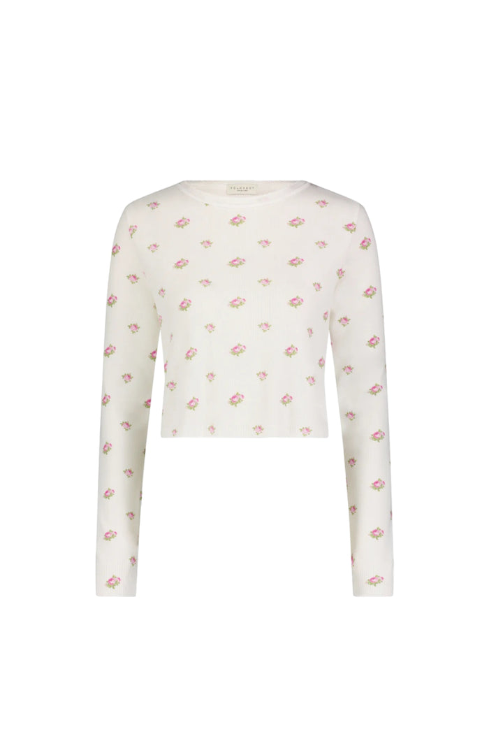 Polka Dot England Nell Rose Crop Slouchy Top