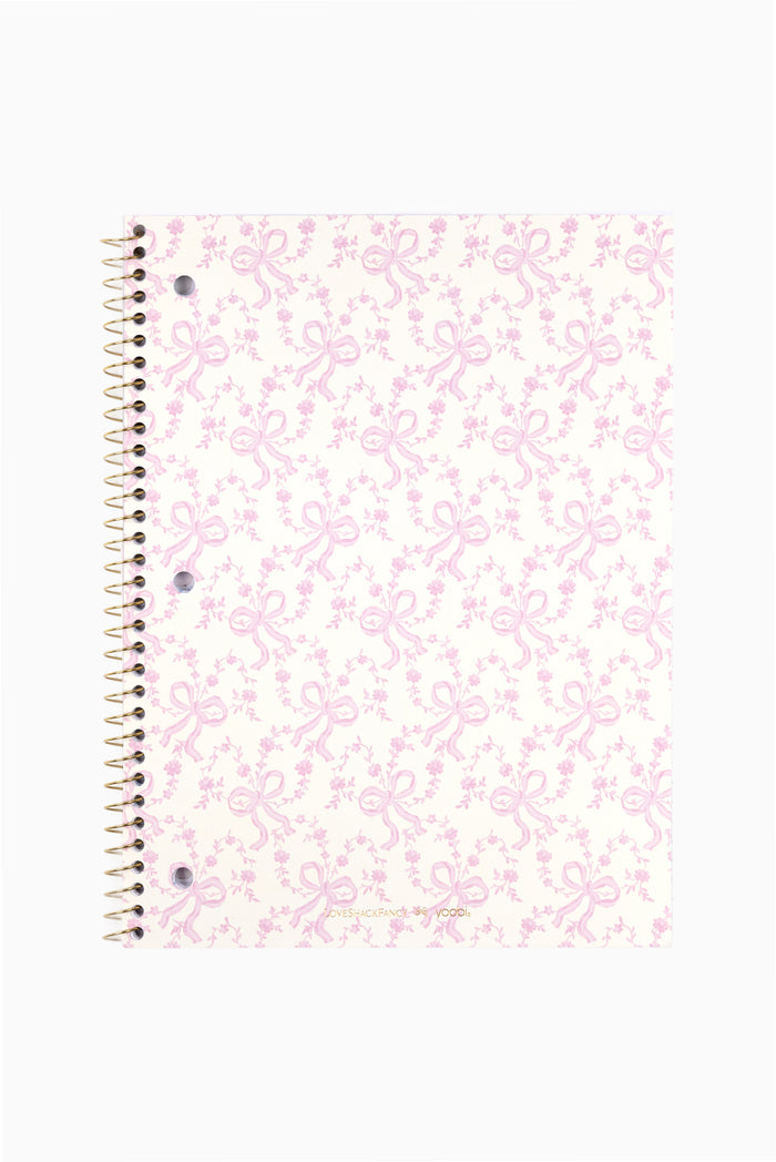 LoveShackFancy │ Yoobi Coquette Bow 1 Subject Notebook