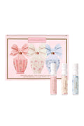 Eau de parfum discovery set in pink box with mini bottles and bow gift pack