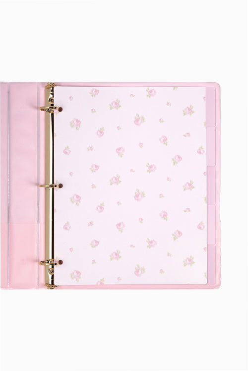 LoveShackFancy │ Yoobi Blooming Heirloom 1" Binder with 5-Tab Dividers + Stickers