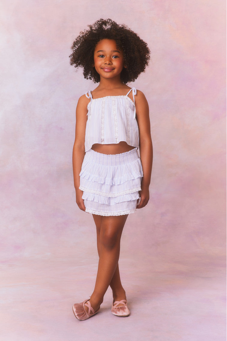 Girls Galine Cotton Stripe Top