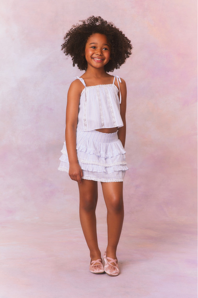 Girls Galine Cotton Stripe Top