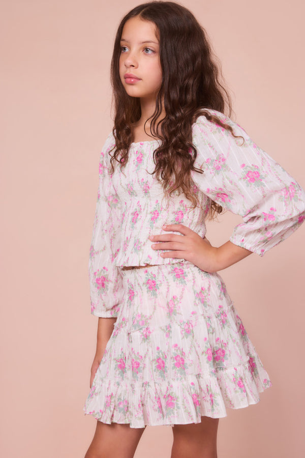 Girls Raf Cotton Floral Skirt main image 1