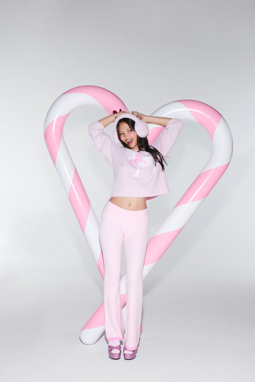 PINK x LoveShackFancy Crew Boxy Full Sleeve Dog Sweater