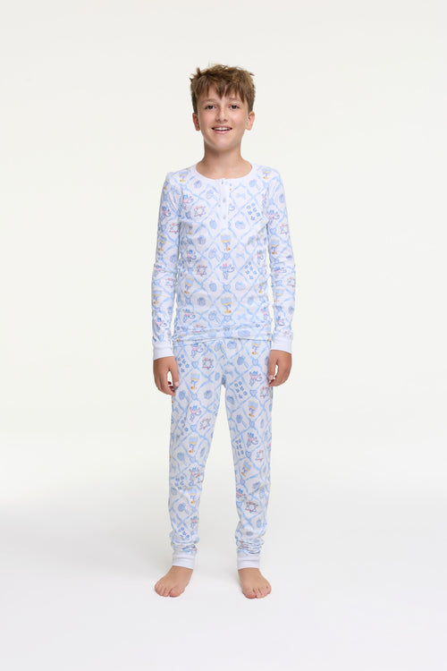 LoveShackFancy x Roller Rabbit Kids Starry Nights Lattice Pajamas