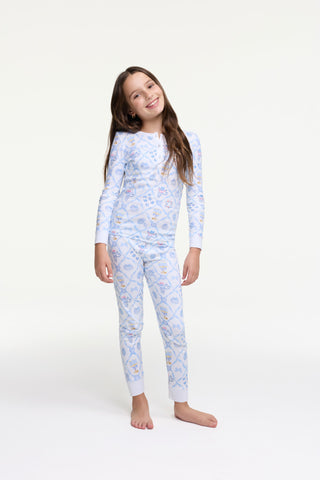 LoveShackFancy x Roller Rabbit Kids Starry Nights Lattice Pajamas