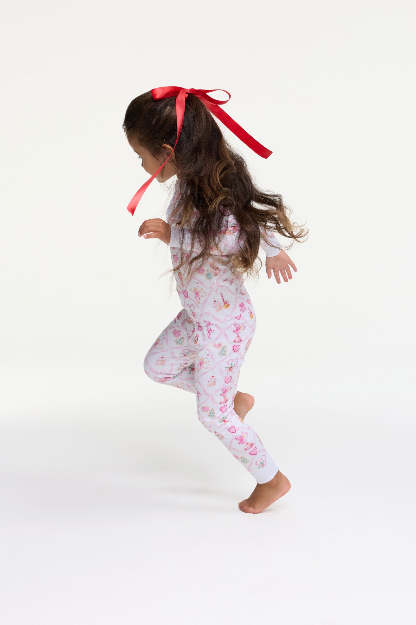 LoveShackFancy x Roller Rabbit Kids Sugarplum Lattice Pajamas