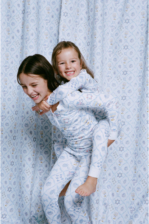 LoveShackFancy x Roller Rabbit Kids Starry Nights Lattice Pajamas