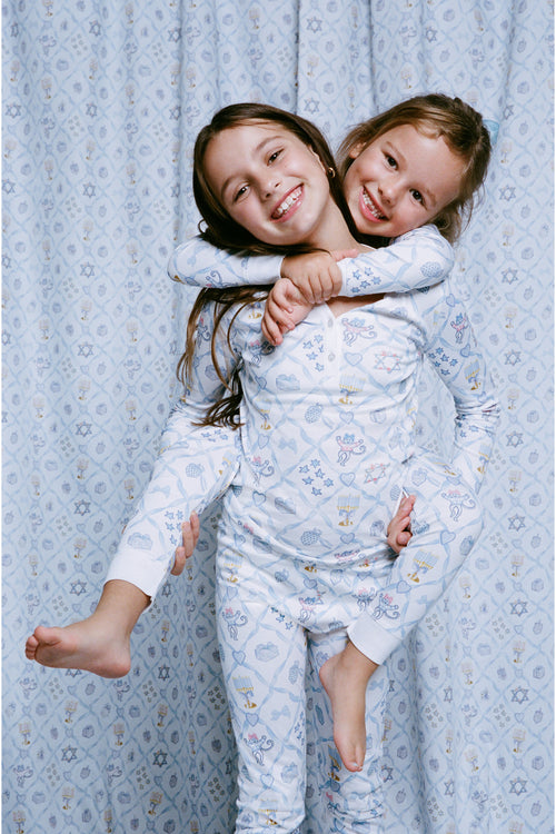 LoveShackFancy x Roller Rabbit Kids Starry Nights Lattice Pajamas