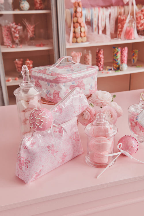 LoveShackFancy x Roller Rabbit Cupid's Kiss Small Makeup Bag