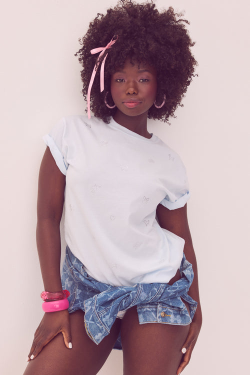 PINK x LoveShackFancy Campus Cotton Tee